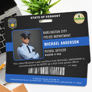 Crachá Identificação Personalizada de Oficial de Polícia
