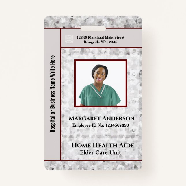 Crachá Identificação Personalizada do ID do Trabalhador d (Frente)