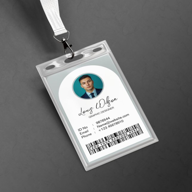 Crachá Identificação Personalizável de Funcionário (Criador carregado)