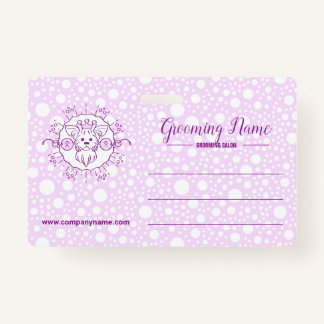 Crachá Ilustração de Cachorro de Cartoon para o Alinhamen