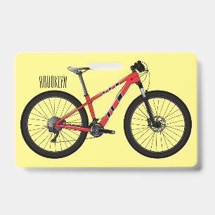 Crachá Ilustração de desenho animado de bicicleta