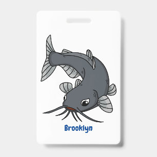 Crachá Ilustração de desenho animado de catfish