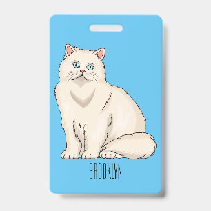 Crachá Ilustração de desenho animado de gato persa