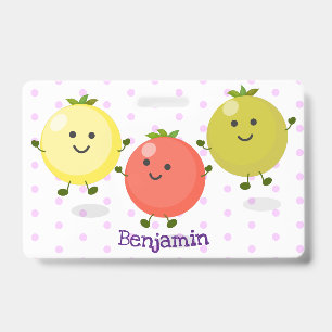 Crachá Ilustração de desenho animado de tomates cereja fo
