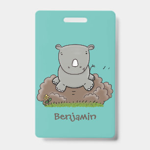 Crachá Ilustração de desenho animado de um adorável bebê