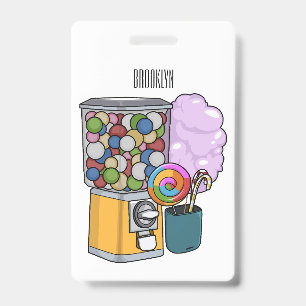 Crachá Ilustração de desenho animado doce