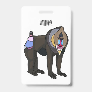 Crachá Ilustração de desenho animado Mandrill