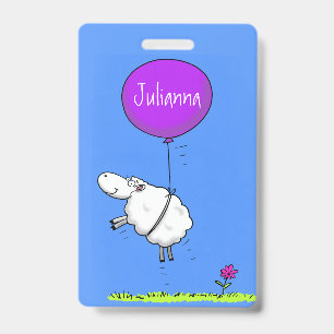 Crachá Ilustração de humor de desenho animado de balão de