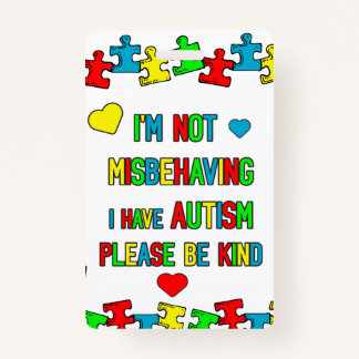 Crachá Im Autista Não Mal comportar-se bem Contato