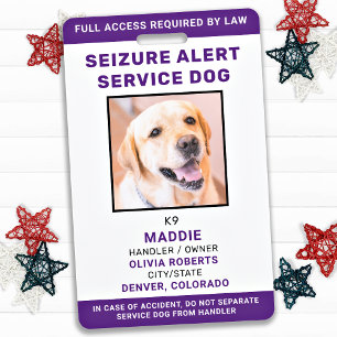 Crachá Imagem de ID de Cão de Serviço Personalizado de Al