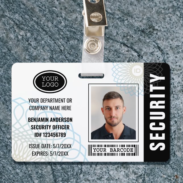 Crachá Imagem de ID do oficial de segurança personalizado (Criador carregado)