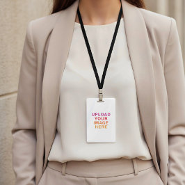 Crachá Imagem em Tamanho Real em Branco