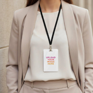 Crachá Imagem em Tamanho Real em Branco