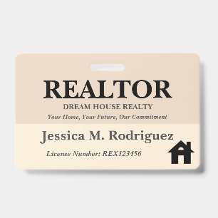 Crachá Imobiliária Estética Moderna Nome