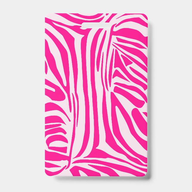 Crachá Impressão zebra rosa (Frente)