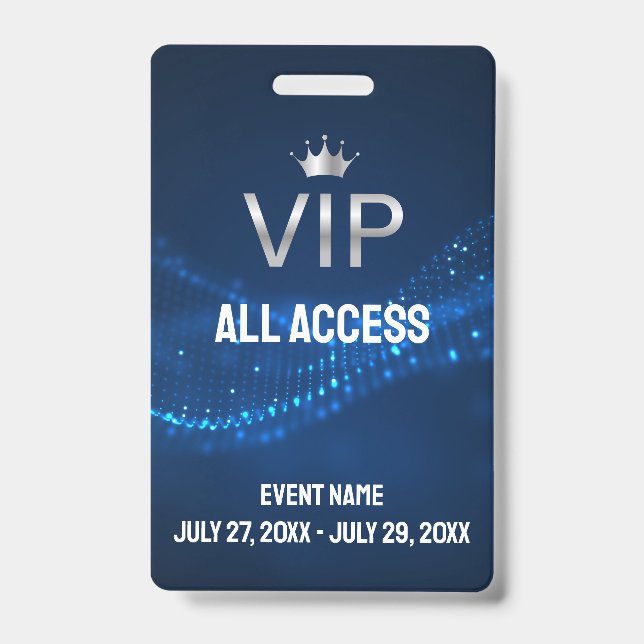 Crachá Ingresso de Acesso Total VIP de Foto de Evento (Frente)