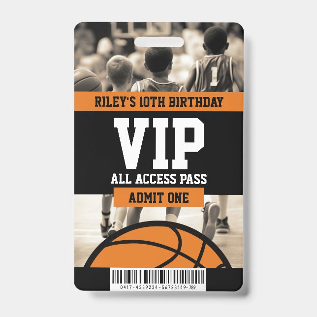 Crachá Ingresso de convidado para festa de aniversário VI (Frente)