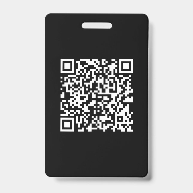 Crachá Inserir URL e Criar Código QR Digitalizável | Pret (Frente)