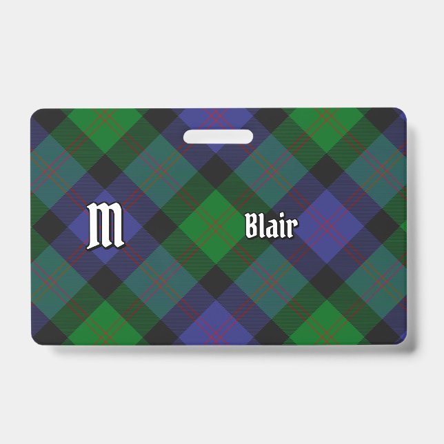 Crachá Insígnia Clan Blair Tartan (Frente)