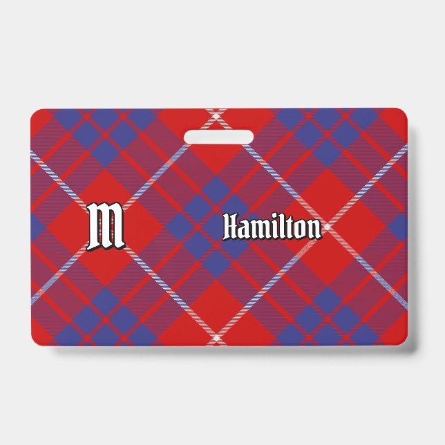 Crachá Insígnia Clan Hamilton Red Tartan (Frente)