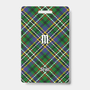 Crachá Insígnia Clan Scott Green Tartan