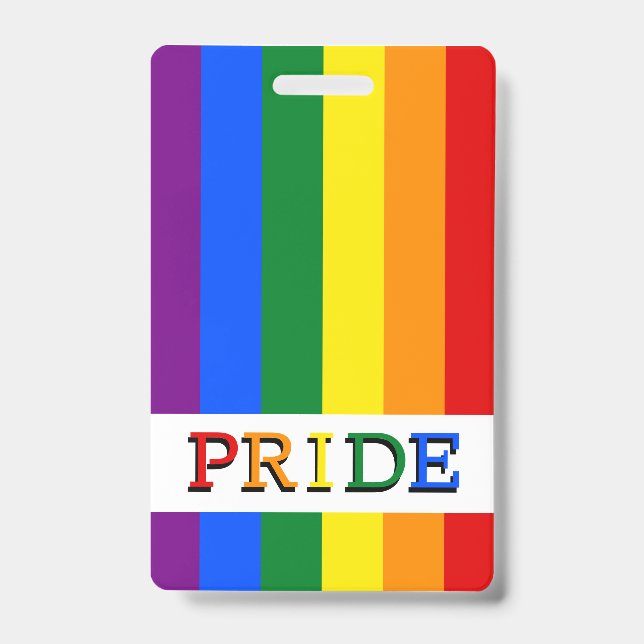 Crachá Insígnia da Bandeira do Arco-íris & LGBT, Orgulho (Frente)