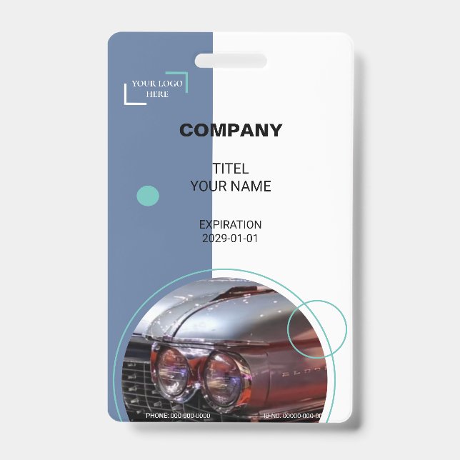 Crachá Insígnia de Carro Clássico (Frente)