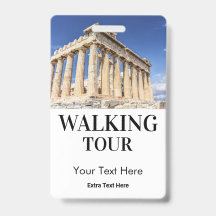 Insígnia de Foto e Logotipo do Tour da Cidade a Pé