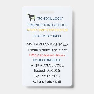 Crachá Insígnia de Professor   ID de Assistente – Pessoal