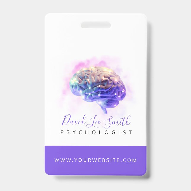 Crachá Insígnia de Psicólogo / Neurologista (Frente)