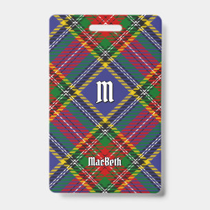 Crachá Insígnia de Tecido Escocês do Clã MacBeth