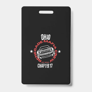 Crachá Insígnia do Capítulo Ohio da Renegade Mafia Crew