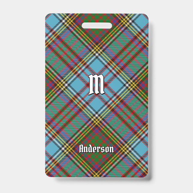 Crachá Insígnia do Clan Anderson Tartan (Frente)