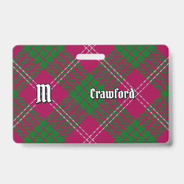 Crachá Insígnia do Clan Crawford Tartan