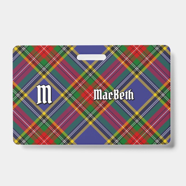 Crachá Insígnia do Clan MacBeth Tartan (Frente)