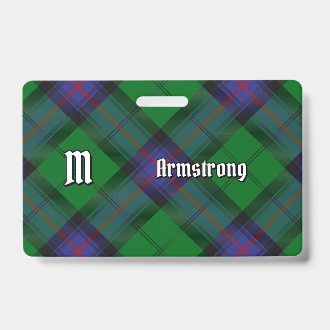 Crachá Insígnia do Tartan do Clã Armstrong (Frente)