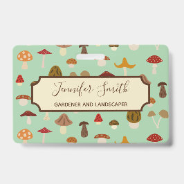 Crachá Insígnia Empresarial Cogumelos de Outono