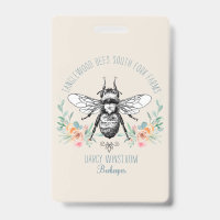Insígnia Floral de Apicultura Abelha Mel Whimsical