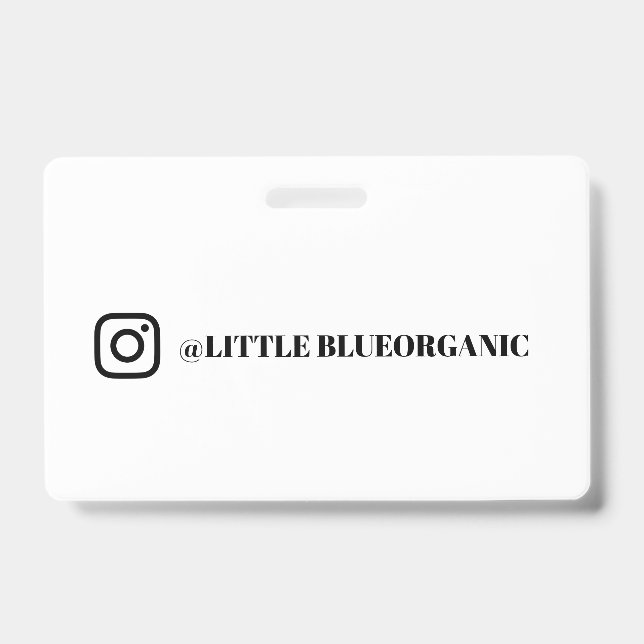 Crachá Instagram Business Cards | Your Instagram Name  ID (Frente)