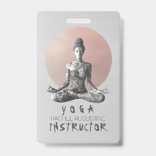 Crachá Instrutor de Meditação de Yoga Mestre de Reiki Pos