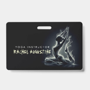 Crachá Instrutor de Reiki de Yoga Pose do Rei Pombo de Um
