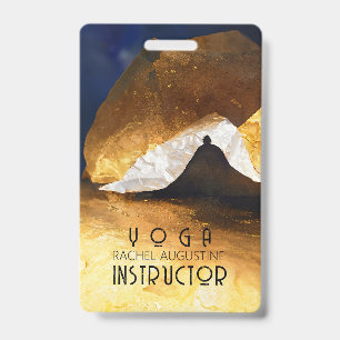 Crachá Instrutor de Yoga e Meditação Mestre de Reiki Ouro