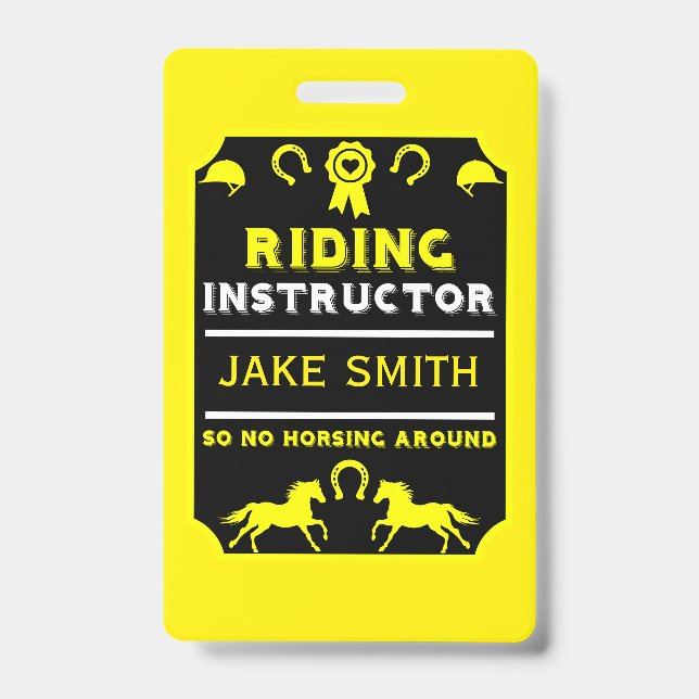 Crachá Instrutor Horseback Rider (Front)