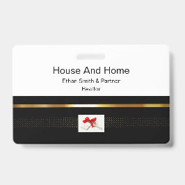 Crachá Introdução ao Marketing de Imóveis Black & Gold