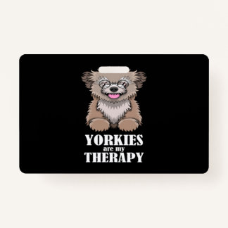 Crachá Ironic Yorkies Como Terapia Yorkshire Terrier