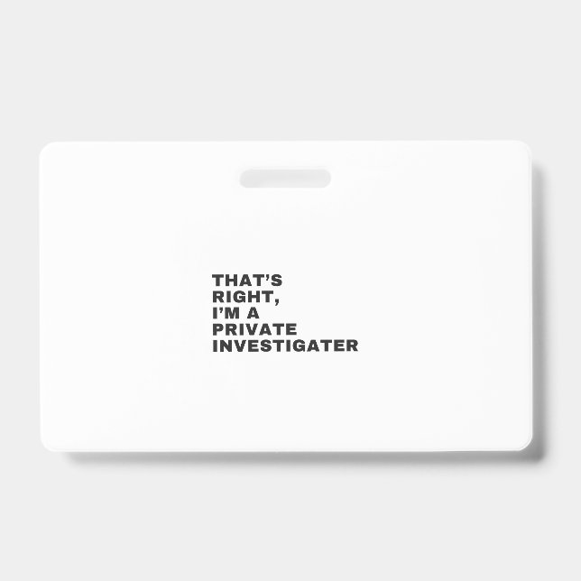 CRACHÁ ISSO MESMO, SOU UM INVESTIGADOR PARTICULAR (Frente)
