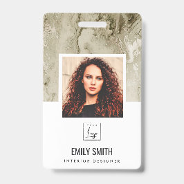 CRACHÁ IVORY OFF WHITE VEREN FUNCIONÁRIO FOTO BAR NOME DO