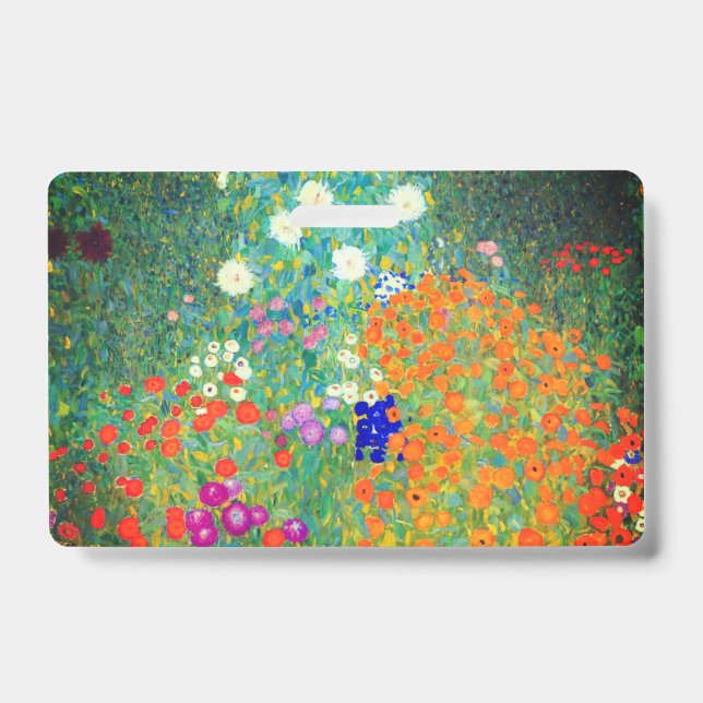 Crachá Jardim de Flores de Gustav Klimt (Frente)