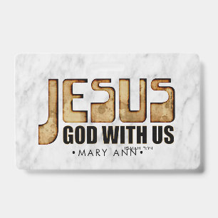 Crachá JESUS: Deus Conosco