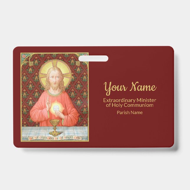 Crachá Jesus Institui a Eucaristia (SAU45; para EMHCs) (Frente)